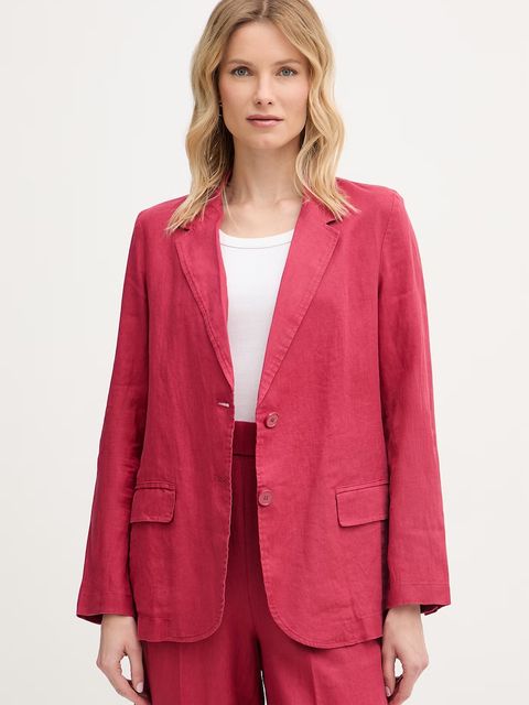 United Colors of Benetton marynarka jednorzędowa damska lniana - zdjęcie produktu nr 1