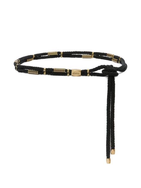 ISABEL MARANT Sayka beaded belt - Black - zdjęcie produktu nr 1