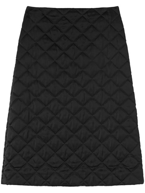 Jil Sander A-line quilted midi skirt - Black - zdjęcie produktu nr 1
