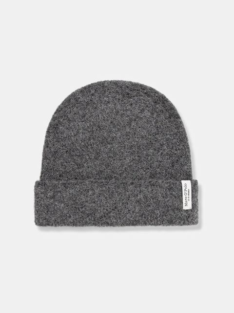 Marc O'Polo czapka z dodatkiem wełny kolor szary 510609401097 - zdjęcie produktu nr 1