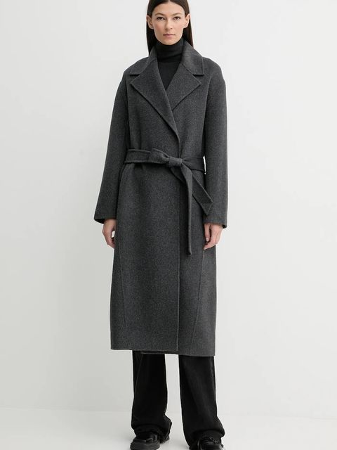 ZADIG&VOLTAIRE płaszcz z dodatkiem wełny kolor szary WWCO01237 - zdjęcie produktu nr 1