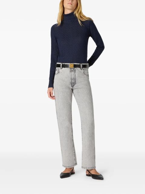 Missoni chevron-pattern turtleneck sweater - Blue - zdjęcie produktu nr 2