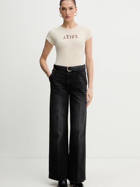 Levi's t-shirt damski kolor beżowy 003R2 - zdjęcie produktu nr 2