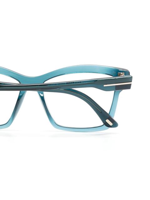 TOM FORD Eyewear FT5964B rectangle-frame glasses - Blue - zdjęcie produktu nr 2
