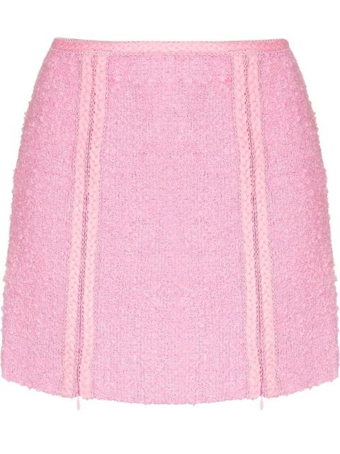 ROTATE BIRGER CHRISTENSEN Lina bouclé mini skirt - Pink - zdjęcie produktu nr 1