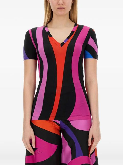 PUCCI printed V-neck T-shirt - Black - zdjęcie produktu nr 1