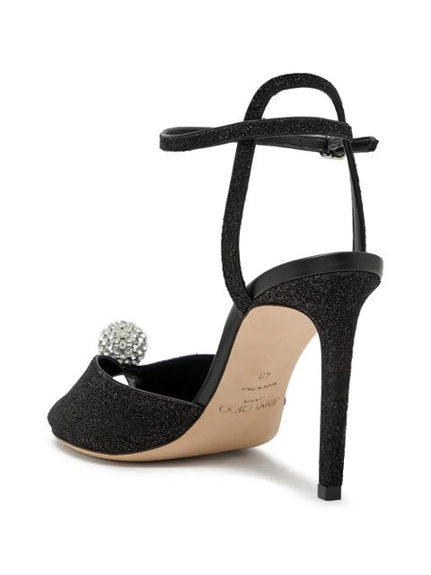 Jimmy Choo Sacora crystal-embellished sandals - Black