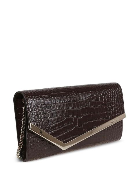 Jimmy Choo crocodile-effect clasp bag - Brown - zdjęcie produktu nr 2