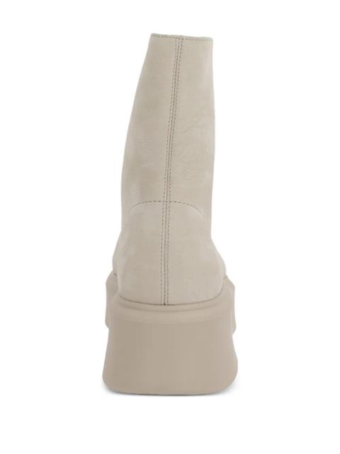 The Row chunky leather boots - Neutrals