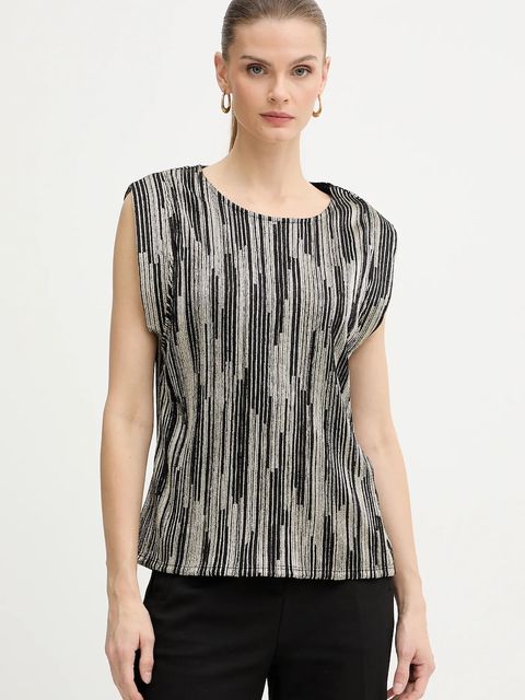 Morgan bluzka damska kolor złoty wzorzysta DIABO - zdjęcie produktu nr 1