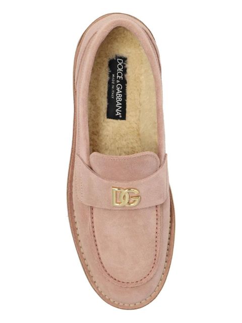 Dolce & Gabbana logo-lettering loafers - Pink - zdjęcie produktu nr 2