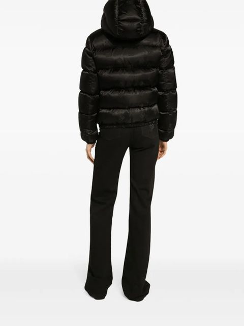 Dolce & Gabbana DNA monogram-jacquard puffer jacket - Black