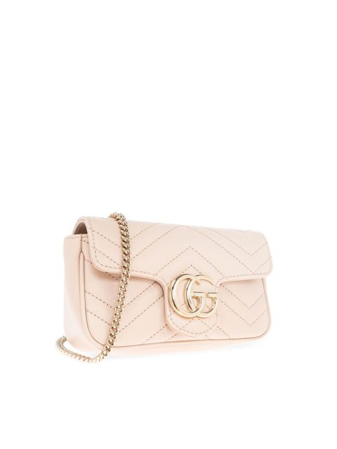 Gucci super mini GG Marmont shoulder bag - Pink