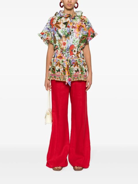 ETRO floral-print cotton blouse - Blue