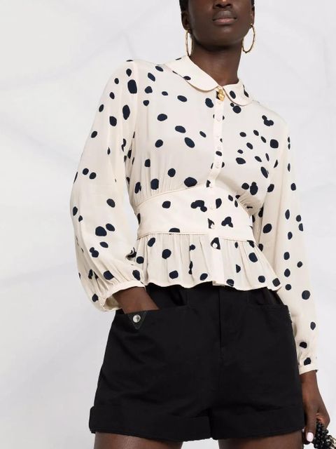 Ba&Sh Denzel polka-dot print blouse - Neutrals