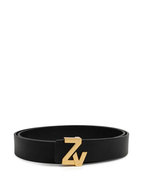 Zadig&Voltaire logo-buckle leather belt - Black - zdjęcie produktu nr 1