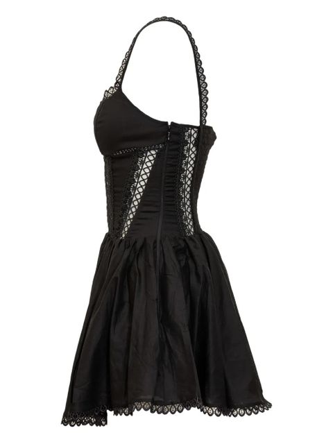 Charo Ruiz Ibiza lace-trimmed skater dress - Black - zdjęcie produktu nr 2