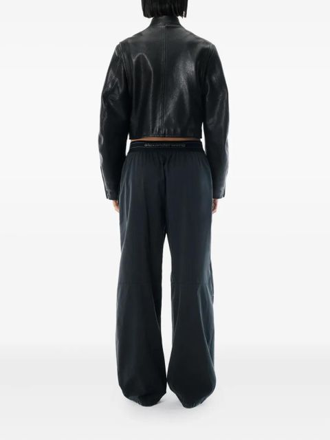 Alexander Wang mid-rise logo trousers - Black