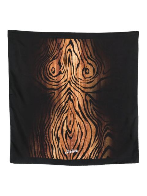 Jean Paul Gaultier wood-print silk scarf - Brown - zdjęcie produktu nr 1