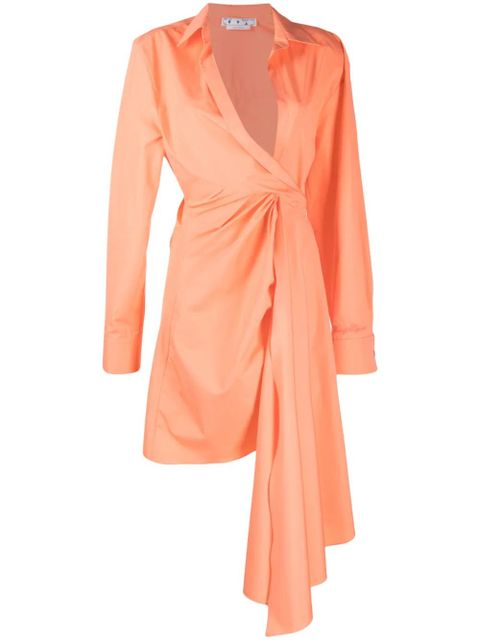 Off-White Bow Tie wrap dress - Orange - zdjęcie produktu nr 1