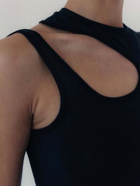 MUUV. sukienka LARME kolor czarny mini dopasowana