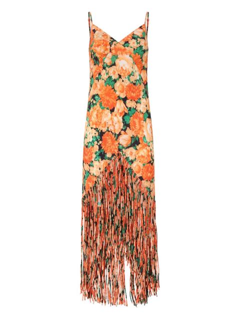 PINKO floral fringe dress - Orange - zdjęcie produktu nr 1