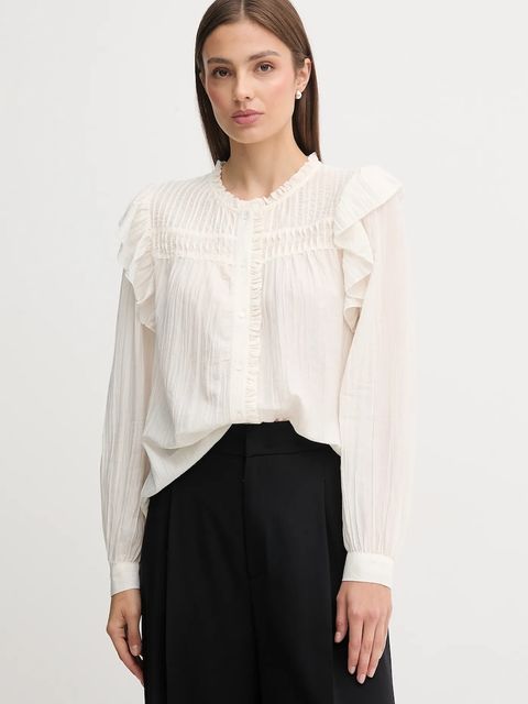 Pepe Jeans koszula damska kolor beżowy regular PL3051259 - zdjęcie produktu nr 1