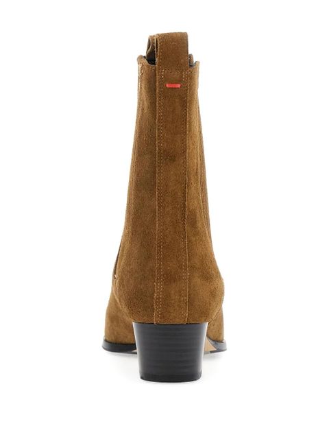 Aeyde side-panels pointed-toe ankle boots - Brown