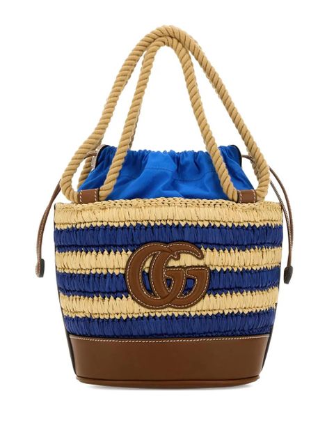 Gucci mini Gucci Summer striped bucket bag - Blue - zdjęcie produktu nr 1