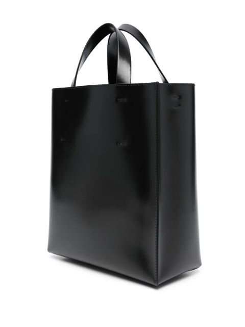 Marni small Museo leather tote bag - Black