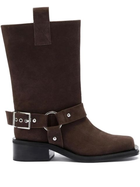 GANNI buckle-detail boots - Brown - zdjęcie produktu nr 1
