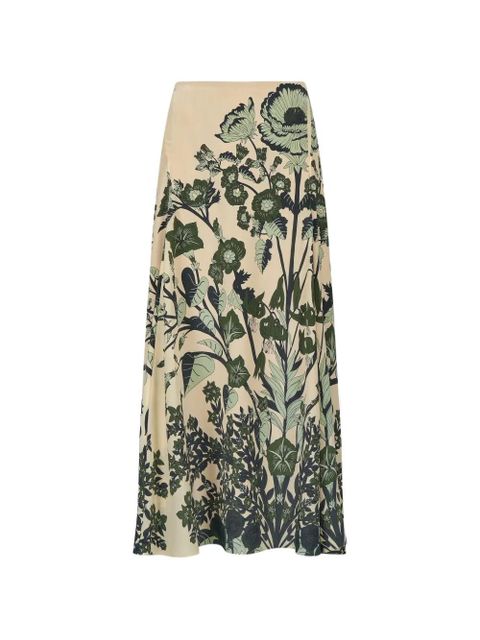 Johanna Ortiz Poems Of The Sea floral-print midi skirt - Neutrals - zdjęcie produktu nr 1