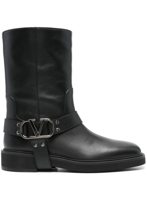 Valentino Garavani 30mm VLogo biker boots - Black - zdjęcie produktu nr 1