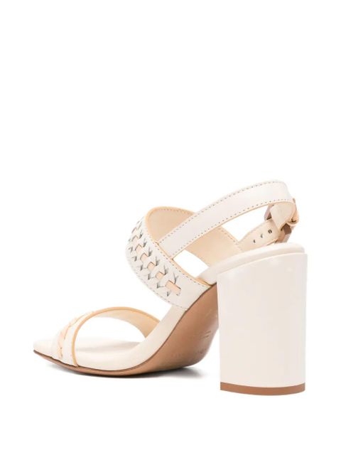 ZIMMERMANN Alchemy woven-strap block-heel sandals - Neutrals