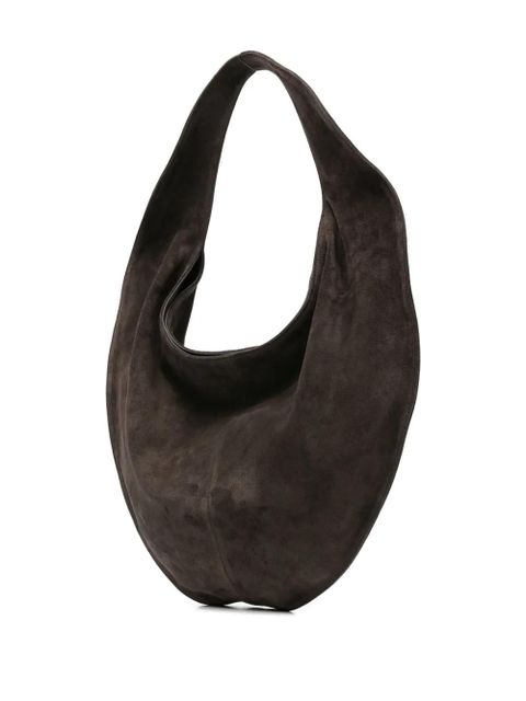 Maeden large suede crescent shoulder bag - Brown