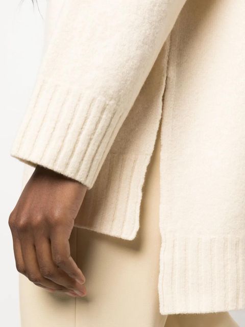 Jil Sander long-sleeve crew-neck wool jumper - White