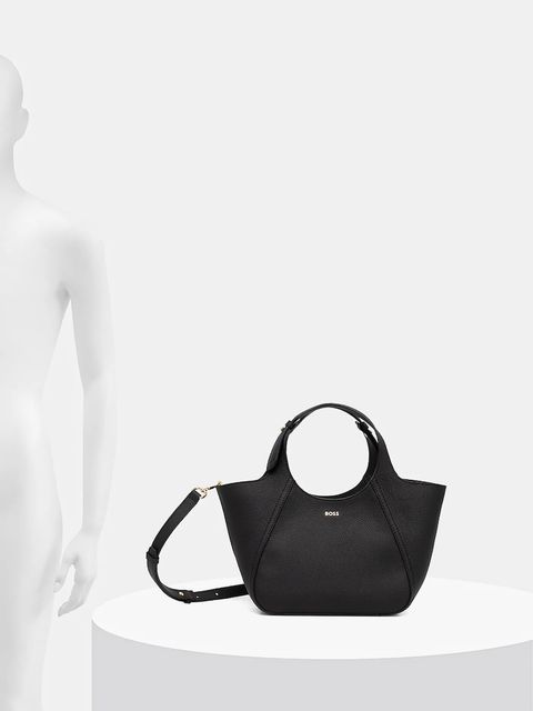 BOSS torebka zamszowa kolor czarny 50552118