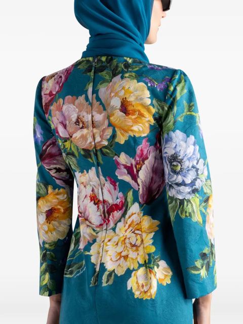 Dolce & Gabbana floral-print maxi dress - Blue