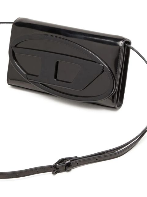 Diesel 1Dr leather wallet-on-chain - Black