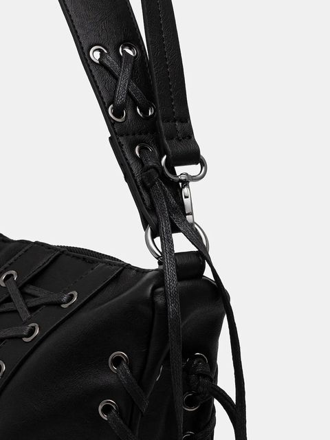 Desigual torebka TANGO BLACK PATCH LEI kolor czarny 25WAXP79