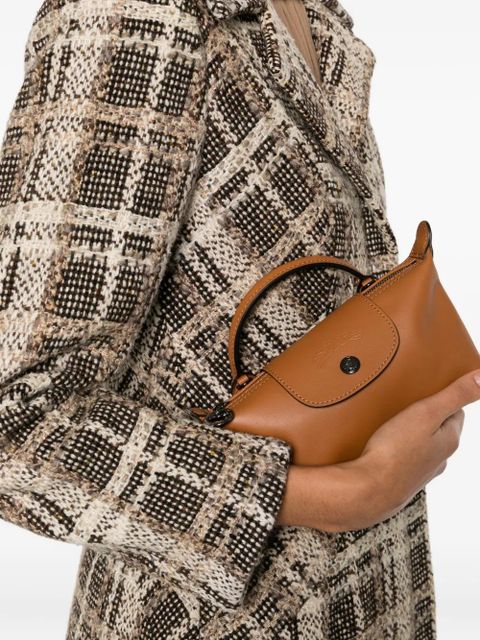 Longchamp Le Pliage Xtra XS embossed-logo mini bag - Brown