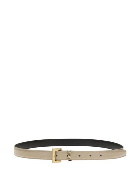Saint Laurent Cassandre slim belt - Neutrals - zdjęcie produktu nr 2