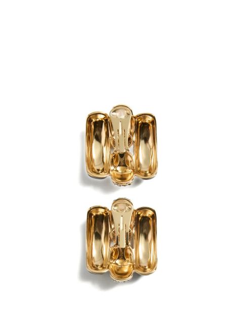 Valentino Garavani Pas Plus metal, enamel and Swarovski® crystal earrings - Gold