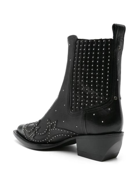 Golden Goose stud-embellished leather boots - Black - zdjęcie produktu nr 2