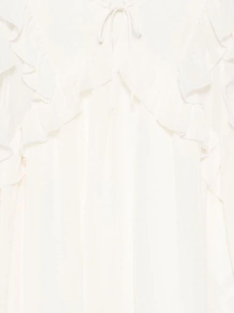 Ba&Sh ruffled blouse - White