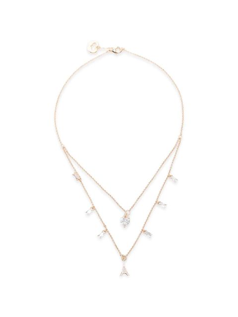 Maje zirconia brass necklace - Gold - zdjęcie produktu nr 1