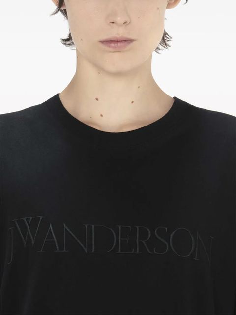 JW Anderson logo-embroidered cotton T-shirt - Black