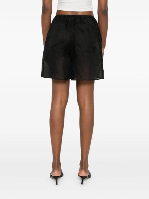 TOTEME elasticated ramie shorts - Black