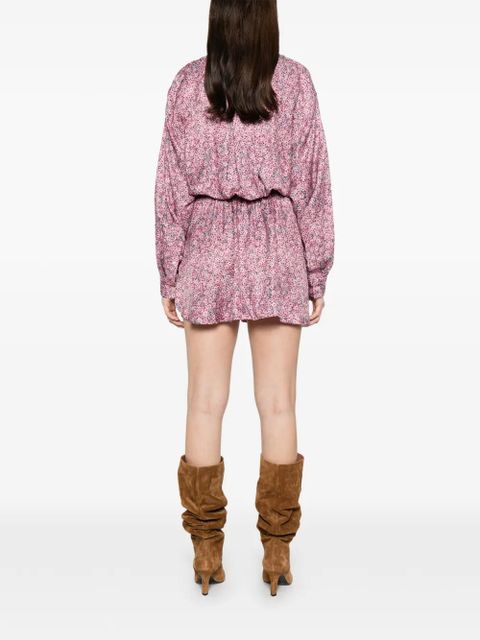 ISABEL MARANT Harmony floral mini dress - Pink