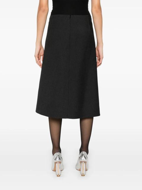 Jil Sander A-line midi skirt - Grey